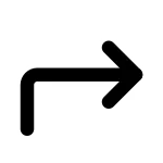 Corner Up Right SVG Icon